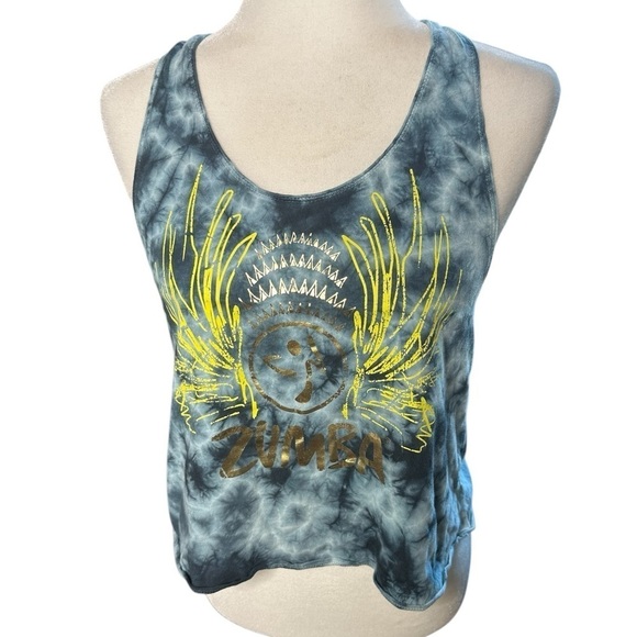 Zumba Fitness Tops - Zumba forever wild cropped tank bold black size small